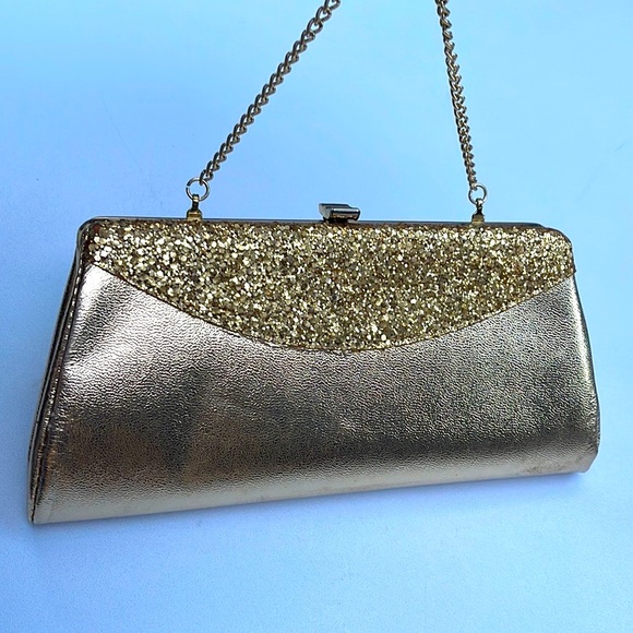 Vintage Gold Clutch Handbag - Picture 9 of 13